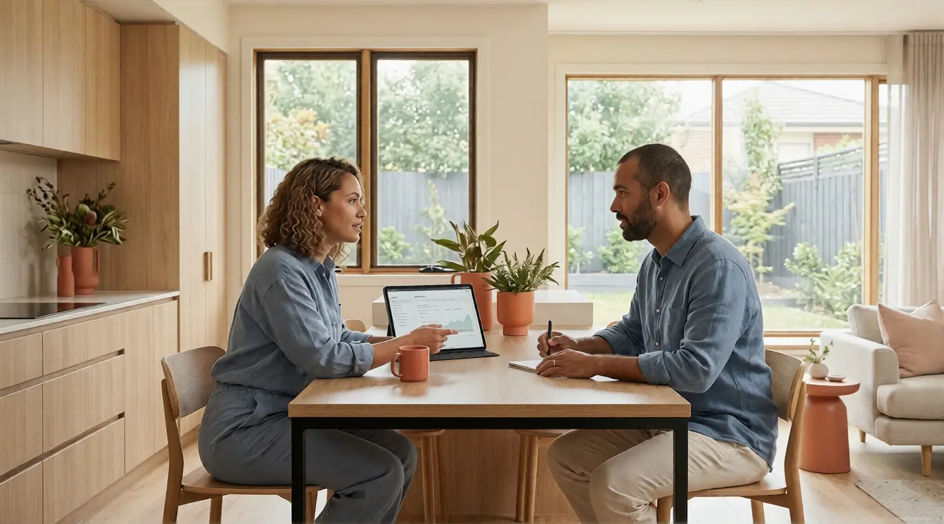 Successful couple managing finances in Australia